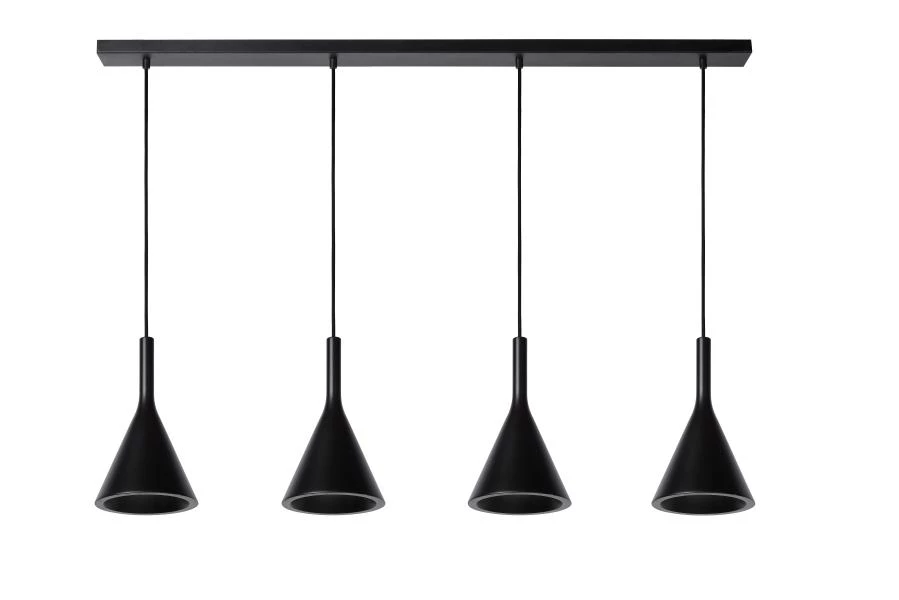 Lucide GIPSY - Pendant light - 4xE27 - Black - turned off